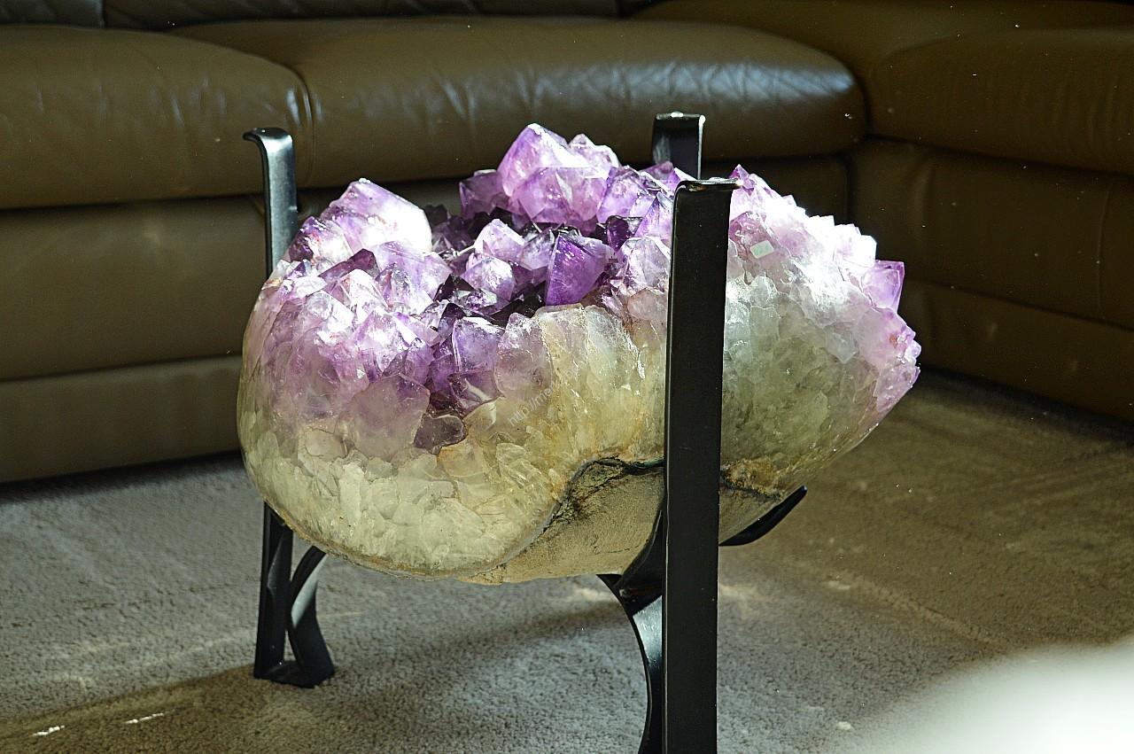 Ametystový konferenčný stolík +sklo #63kg - Božskosť, Intuícia, Rovnováha, pokojný Spánok - Extra Kvalita – Obrázok 6