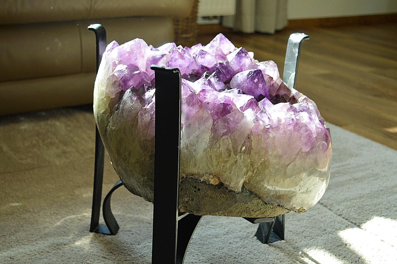 Ametystový konferenčný stolík +sklo #63kg - Božskosť, Intuícia, Rovnováha, pokojný Spánok - Extra Kvalita – Obrázok 8