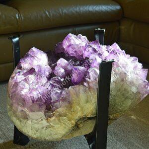 Ametystový konferenčný stolík +sklo #63kg - Božskosť, Intuícia, Rovnováha, pokojný Spánok - Extra Kvalita