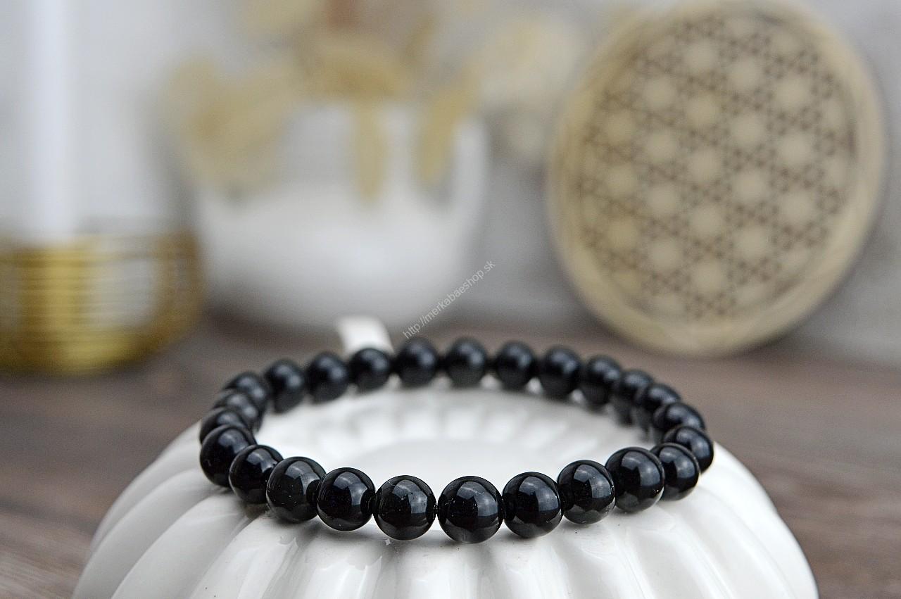 Náramok OBSIDIÁN DÚHOVÝ 8mm- Od temnoty k Svetlu, Šťastie, Ochrana