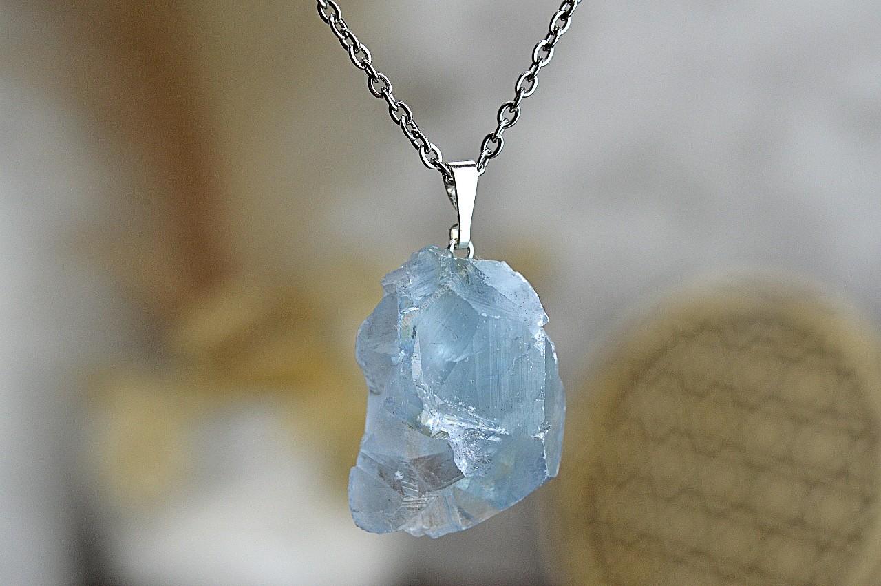 prívesok CELESTÍN #2+ kožka - Spojenie s Anjelmi, Pokoj, Harmónia, Prebudenie EXTRA KVALITA