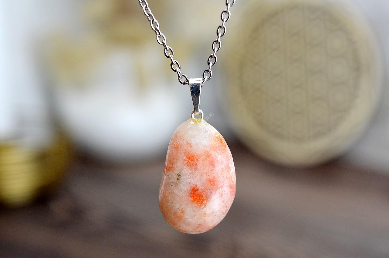 prívesok SLNEČNÝ KAMEŇ #1 – Hojnosť, Radosť, Vitalita, Energia, Kreativita, zaháňa Depresie