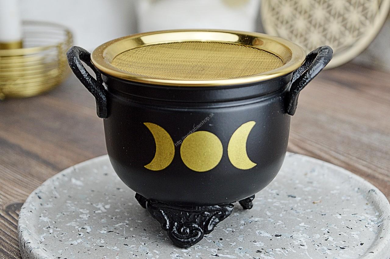 Kovová Kadidelnica čierna - TROJITÝ MESIAC