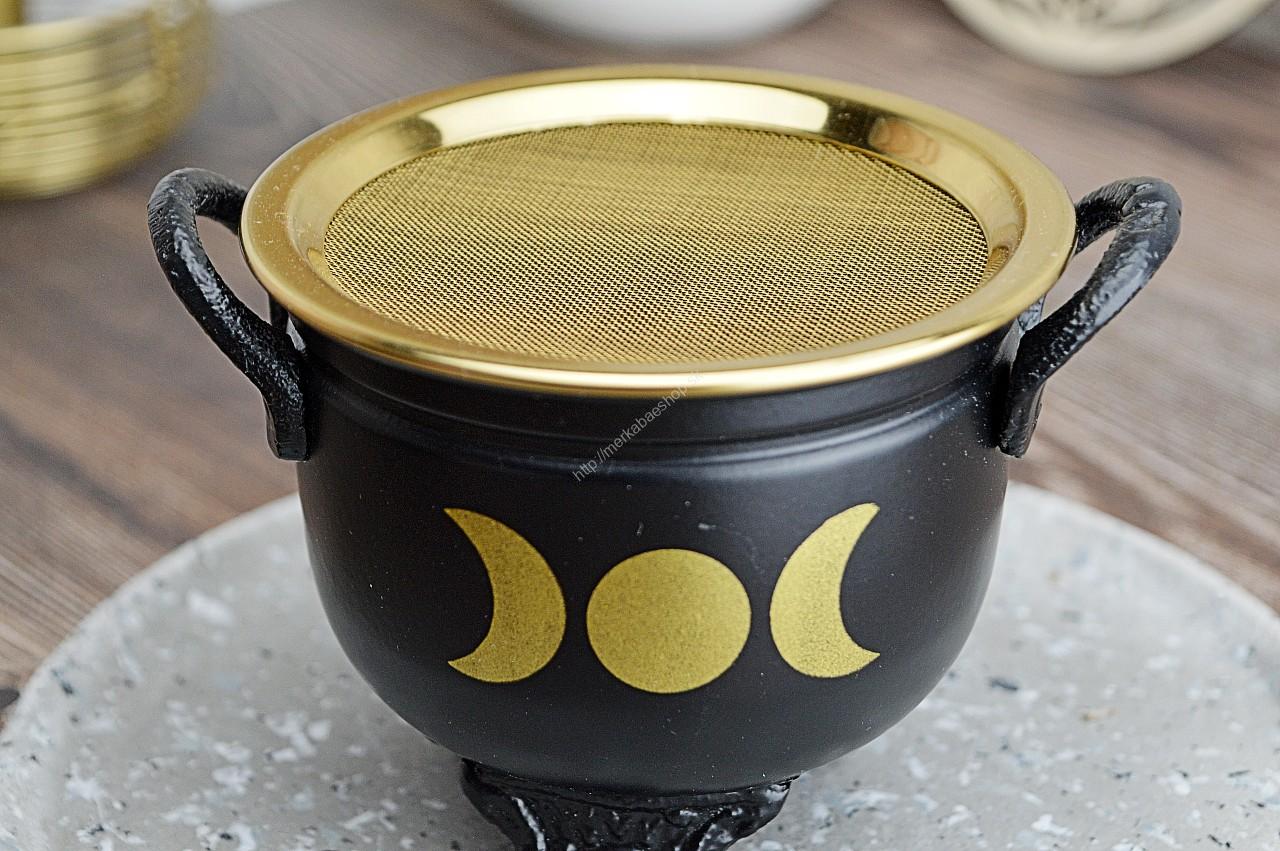 Kovová Kadidelnica čierna - TROJITÝ MESIAC – Obrázok 3