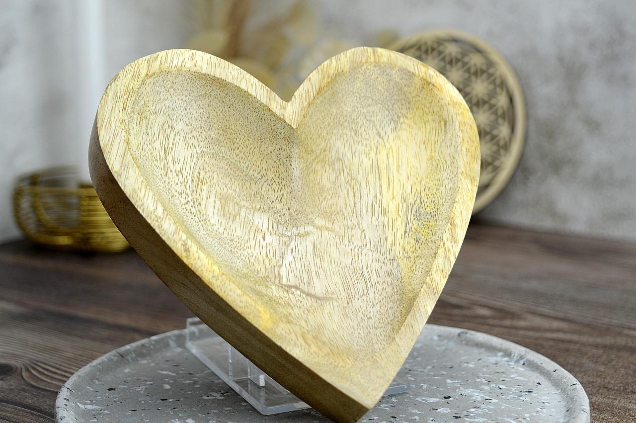 Drevená Mangová Miska SRDCE na Vykurovacie zväzky/ šperky...