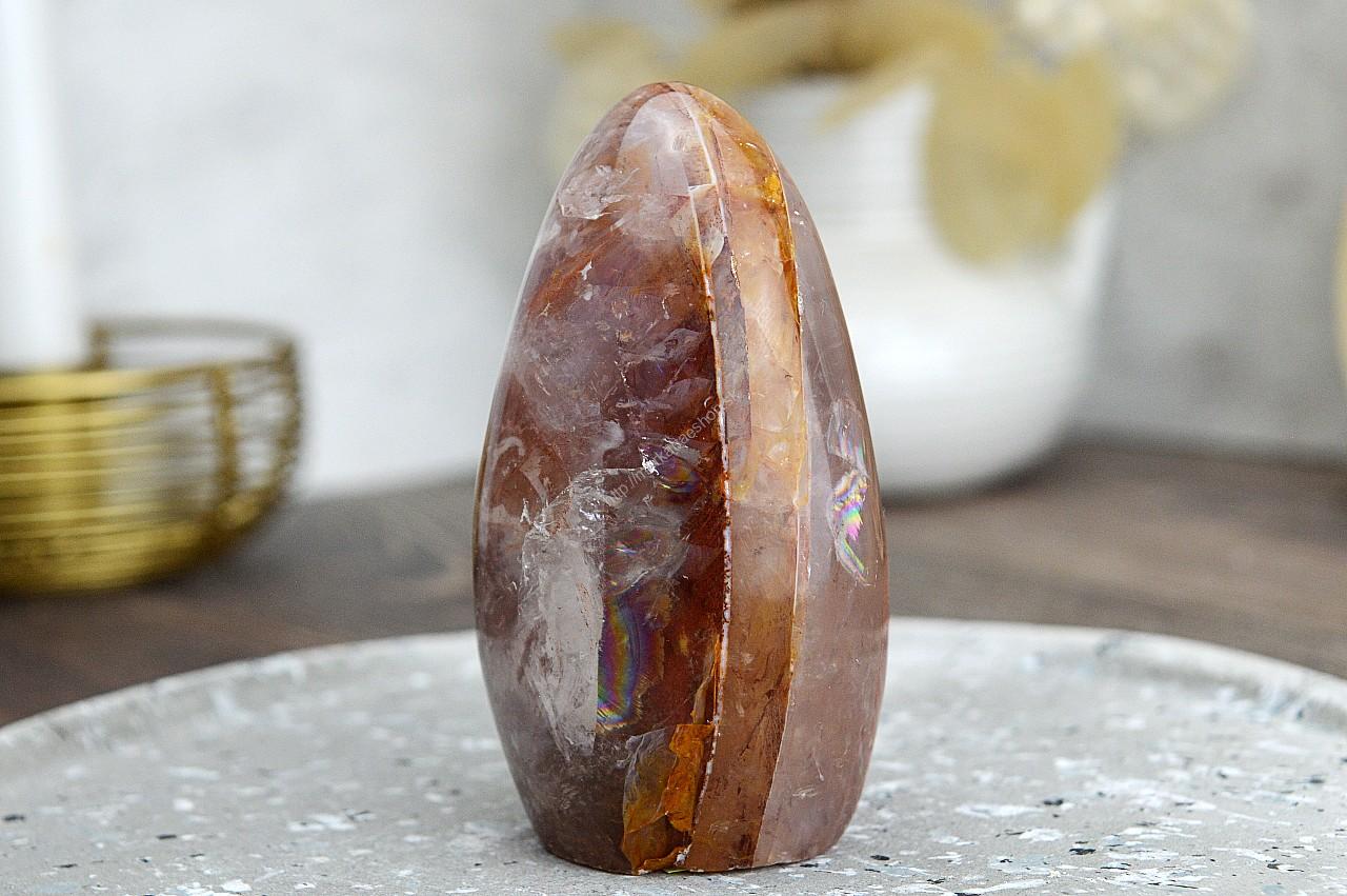 Free Form KRIŠTÁĽ S HEMATITOM/HEMATOIT #6 – Energia, Ochrana, Rovnováha, Nové začiatky EXTRA KVALITA