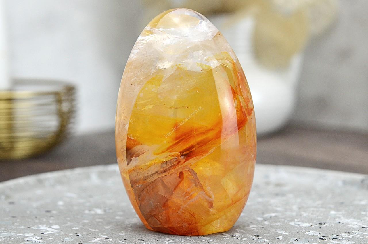 Free Form KRIŠTÁĽ S HEMATITOM/HEMATOIT #7 – Energia, Ochrana, Rovnováha, Nové začiatky EXTRA KVALITA