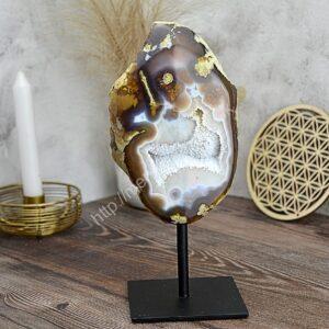 ACHATOVÁ Geóda na stojane #4 1,55kg -Duchovný rast, Emocionálna úľava, Odvaha, Harmónia AAA Kvalita