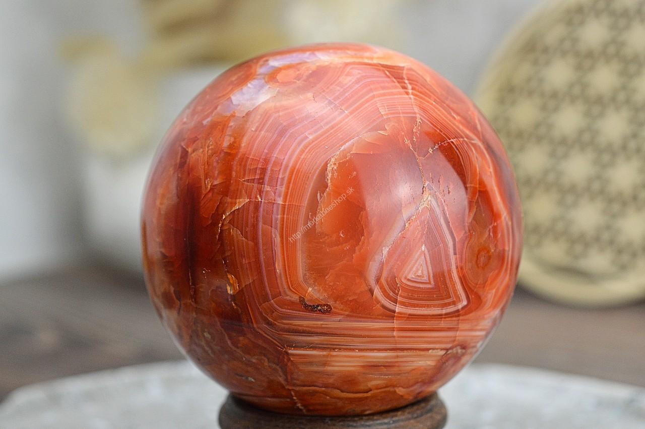 Guľa/ geóda KARNEOL #7cm- Harmónia, Energia, Kreativita, Vitalita, Sebavedomie, Sexuálna túžba Extra Kvalita