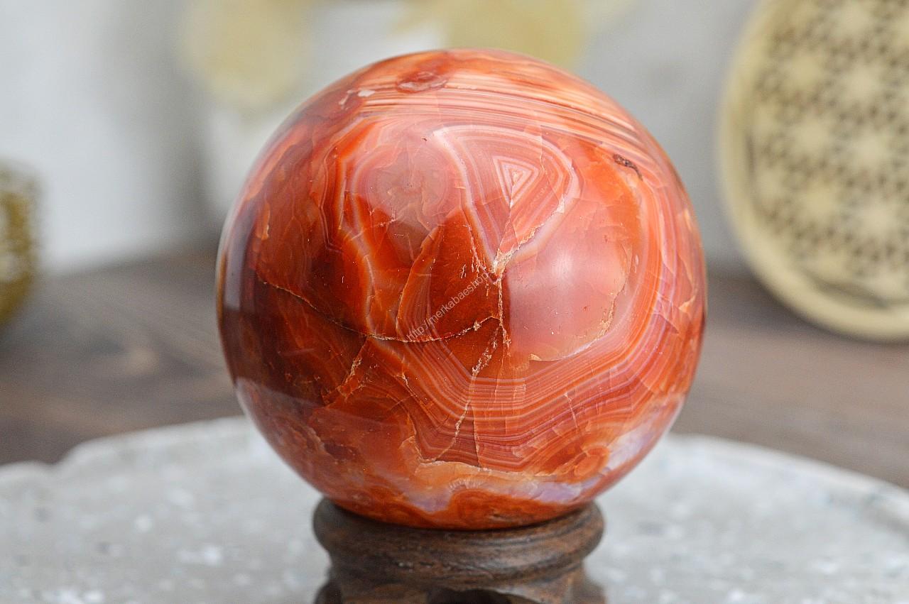 Guľa/ geóda KARNEOL #7cm- Harmónia, Energia, Kreativita, Vitalita, Sebavedomie, Sexuálna túžba Extra Kvalita – Obrázok 3