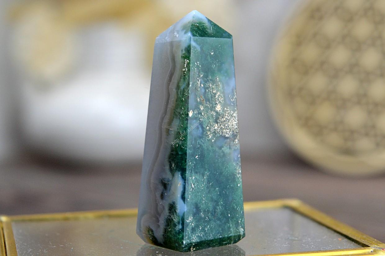 Generátor/Obelisk ACHÁT MACHOVÝ #1- Nové začiatky, Hojnosť, Rovnováha, Otvorenosť