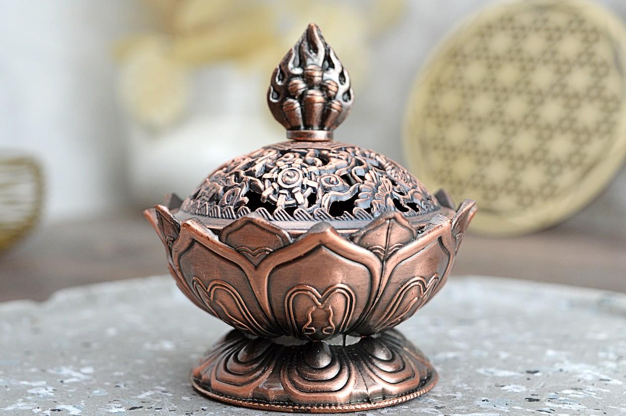 Kadidelnička kovová Lotos- # medená farba