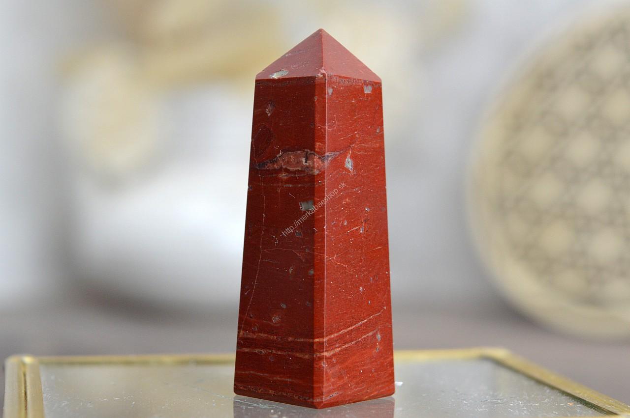 Generátor/Obelisk JASPIS ČERVENÝ #1– Psychická stabilita, Životná Energia , Sila, Sexuálna Energia