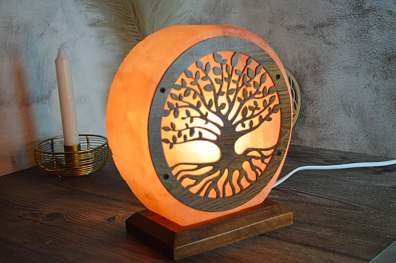 EL. LED lampa z Himalájskej soli # STROM ŽIVOTA - Akáciové drevo 5 kg