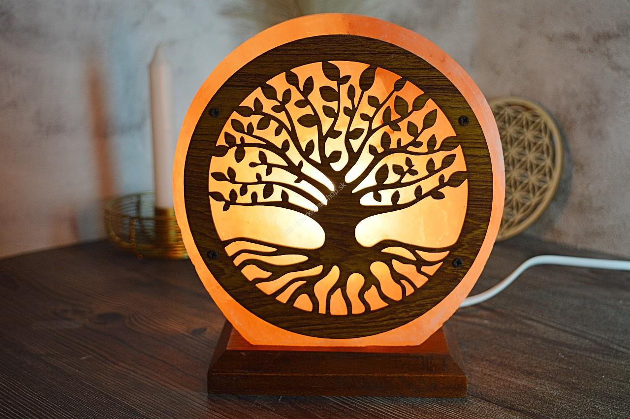 EL. LED lampa z Himalájskej soli # STROM ŽIVOTA - Akáciové drevo 5 kg