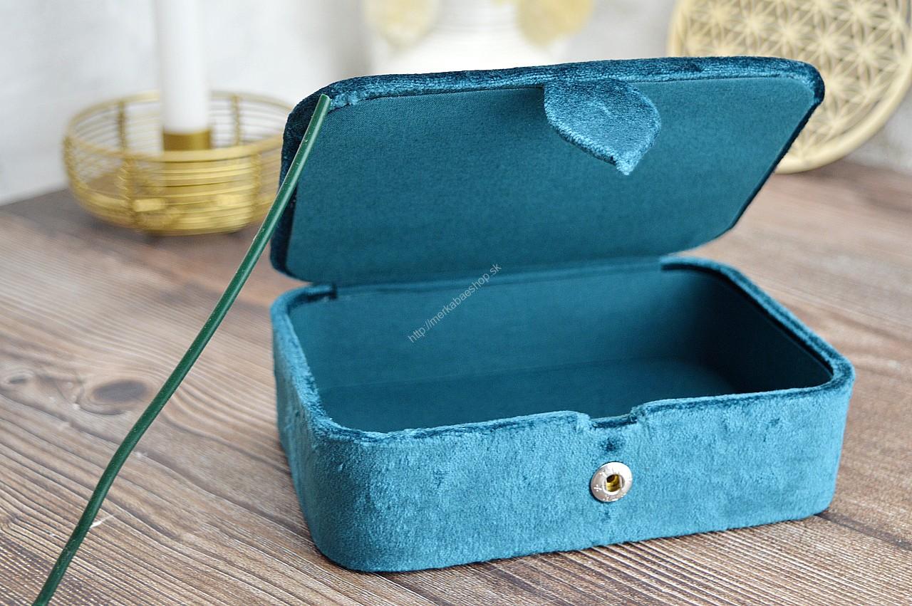 Zamatová Šperkovnica BOŽIE OKO podšité na Šperky, Náramky, Kozmetiku, Osobné Kryštály.... – Obrázok 4