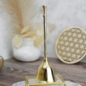 Zlatý rituálny mosadzný Zvonček