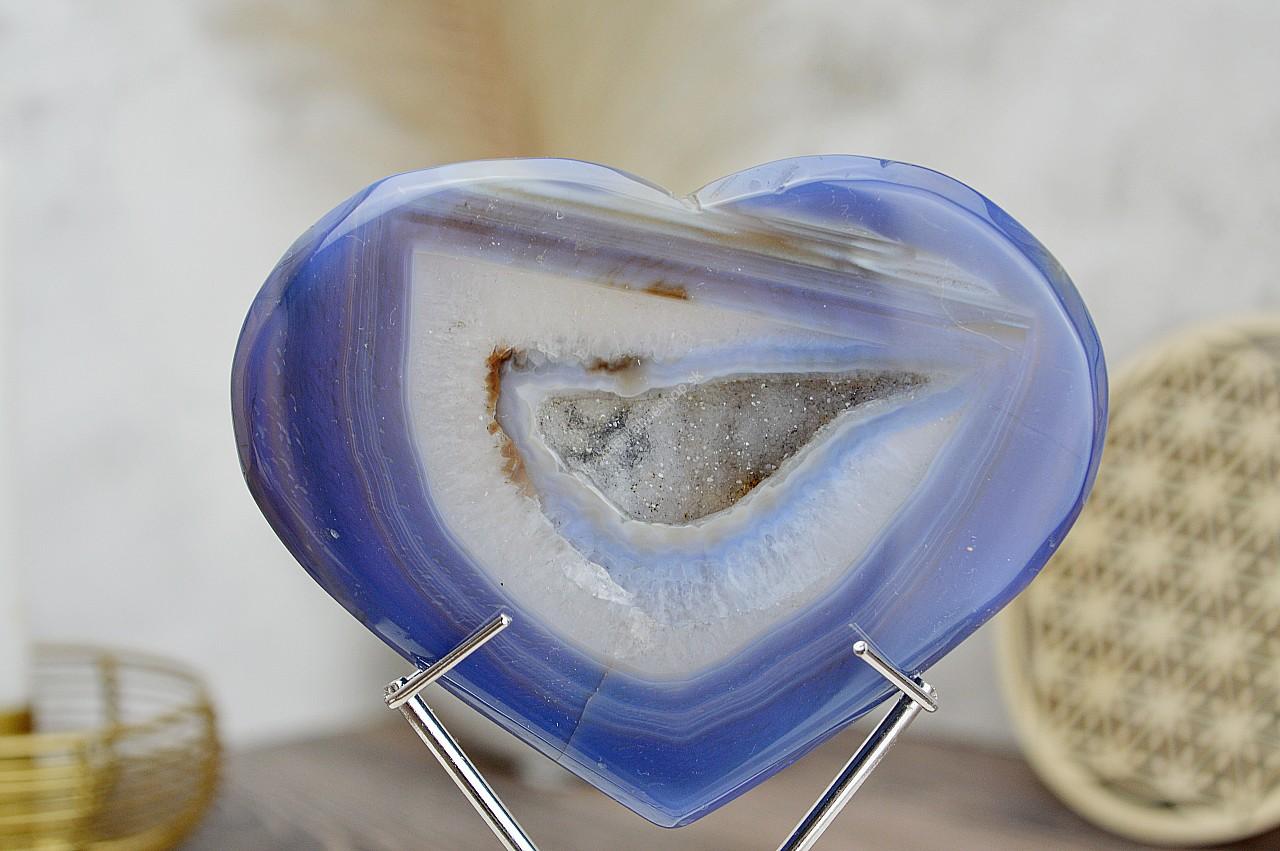 ACHATOVÁ Geóda SRDCE Duchovný rast, Emocionálna úľava, Odvaha