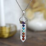 Čakrový Amulet obojstranný obelisk KRIŠTÁĽ - Harmónia čakier