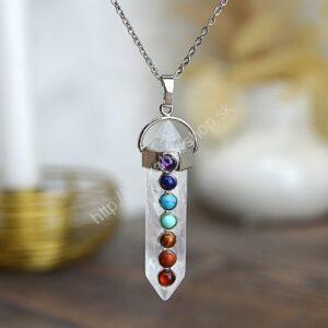 Čakrový Amulet obojstranný obelisk KRIŠTÁĽ - Harmónia čakier