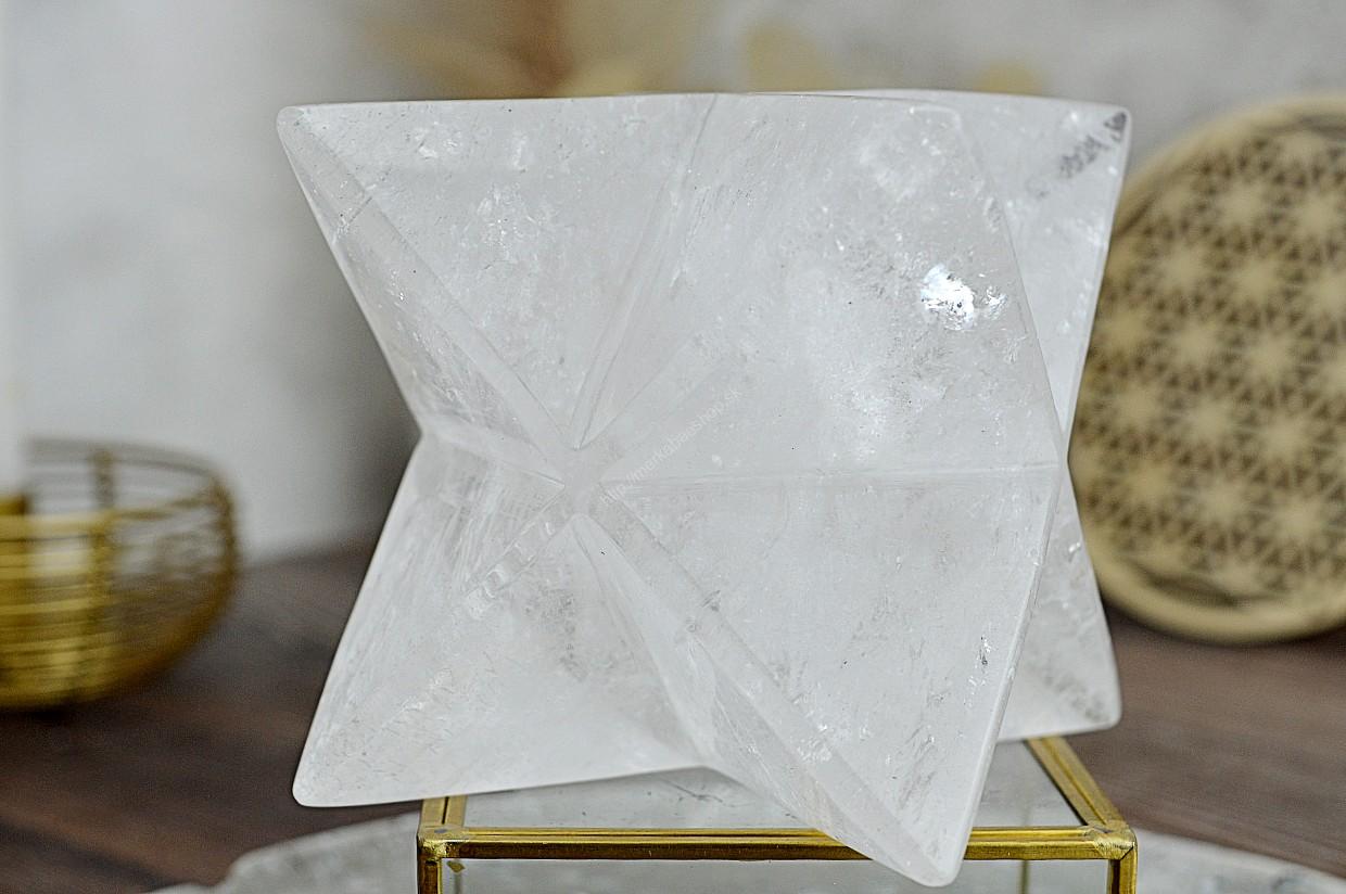 MERKABA z Brazilského KRIŠTÁĽU s Dúhami 13cm / 0,77 kg – Obrázok 5