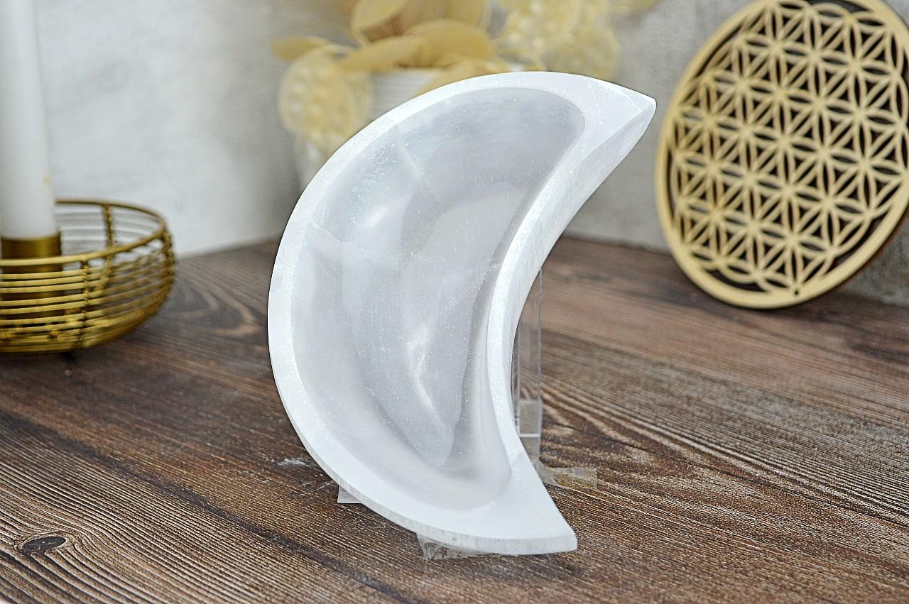 Magická Miska MESIAC- SELENIT - mesačný talizman očisty a pokoja