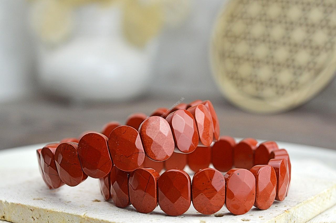 Náramok JASPIS ČERVENÝ #F – Psychická stabilita, Životná Energia , Sila, Sexuálna Energia