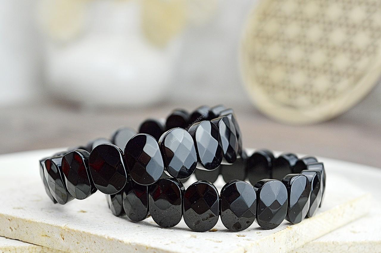 Náramok OBSIDIÁN ČIERNY #F - Ochrana, Prijatie, Uzemnenie, Očista, Obnovenie energie čakier