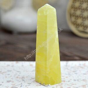 Obelisk  KALCIT Lemon #1 - Radosť, Jasnosť mysle, Hojnosť, Harmonizácia emócií, Sila