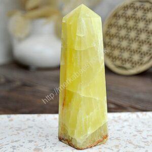 Obelisk  KALCIT Lemon #3 - Radosť, Jasnosť mysle, Hojnosť, Harmonizácia emócií, Sila