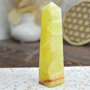 Obelisk  KALCIT Lemon #4 - Radosť, Jasnosť mysle, Hojnosť, Harmonizácia emócií, Sila