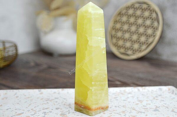 Obelisk  KALCIT Lemon #4 - Radosť, Jasnosť mysle, Hojnosť, Harmonizácia emócií, Sila - Image 2
