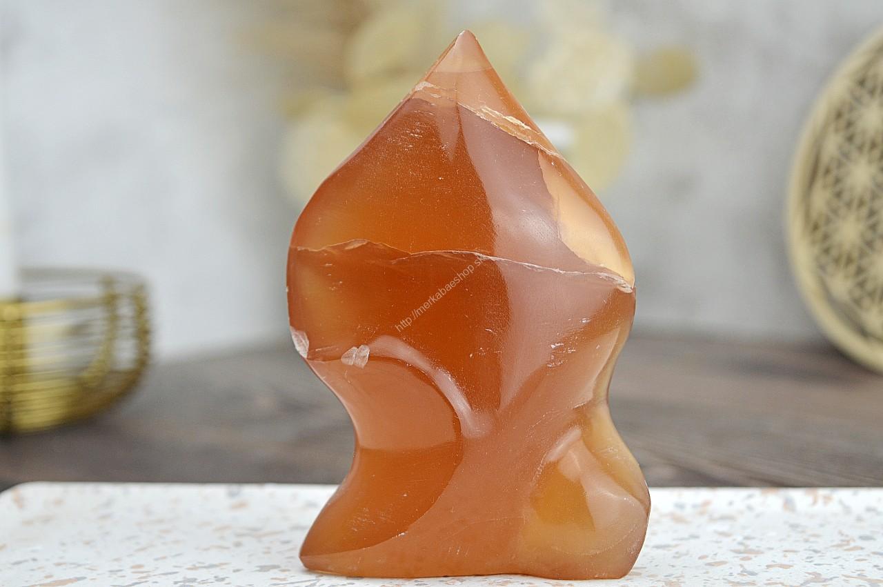 Plameň KALCIT Medový #1 - Sebaistota, Odvaha, Očista, Anjeli, Radosť