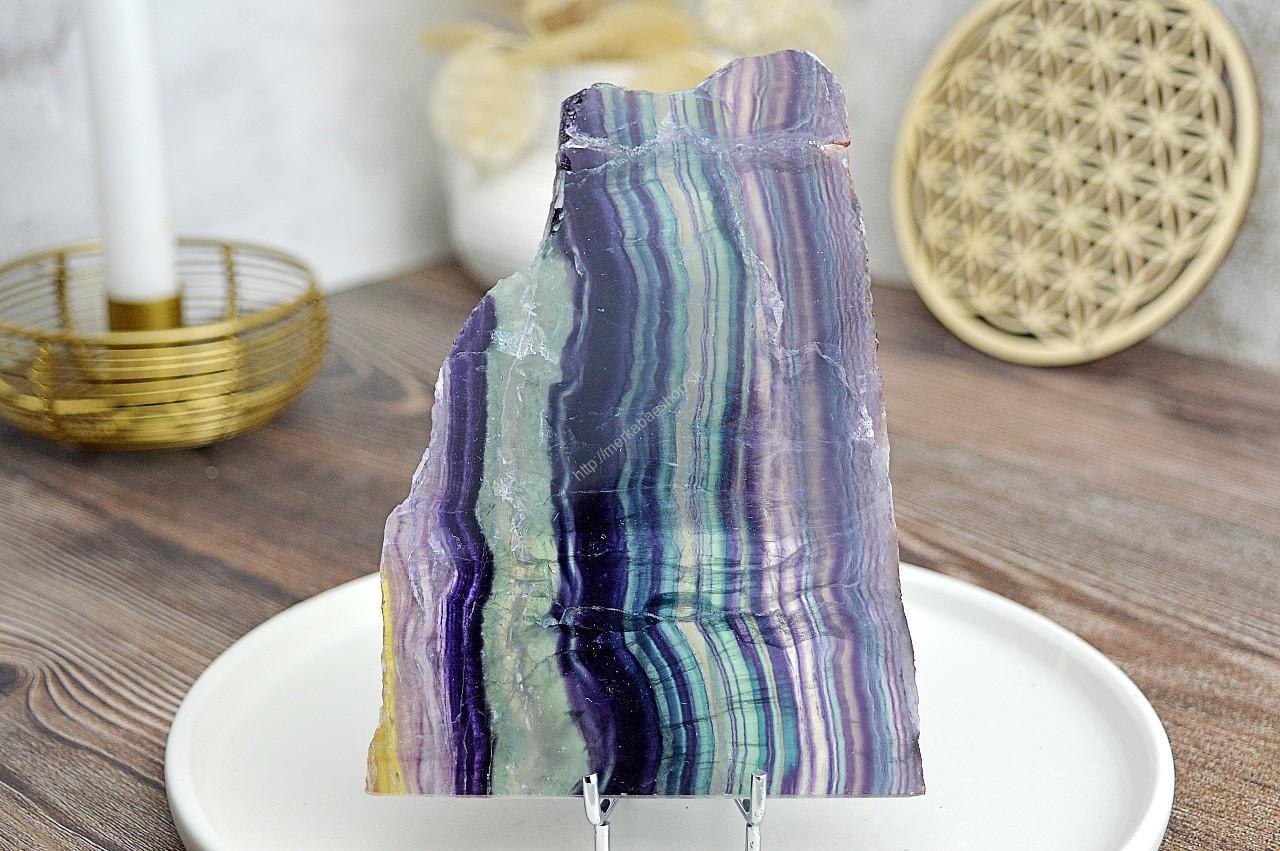 Plát FLUORIT DÚHOVÝ #1 Jasná myseľ, sústredenie, Uvoľnenie, Božskosť AAA Kvalita