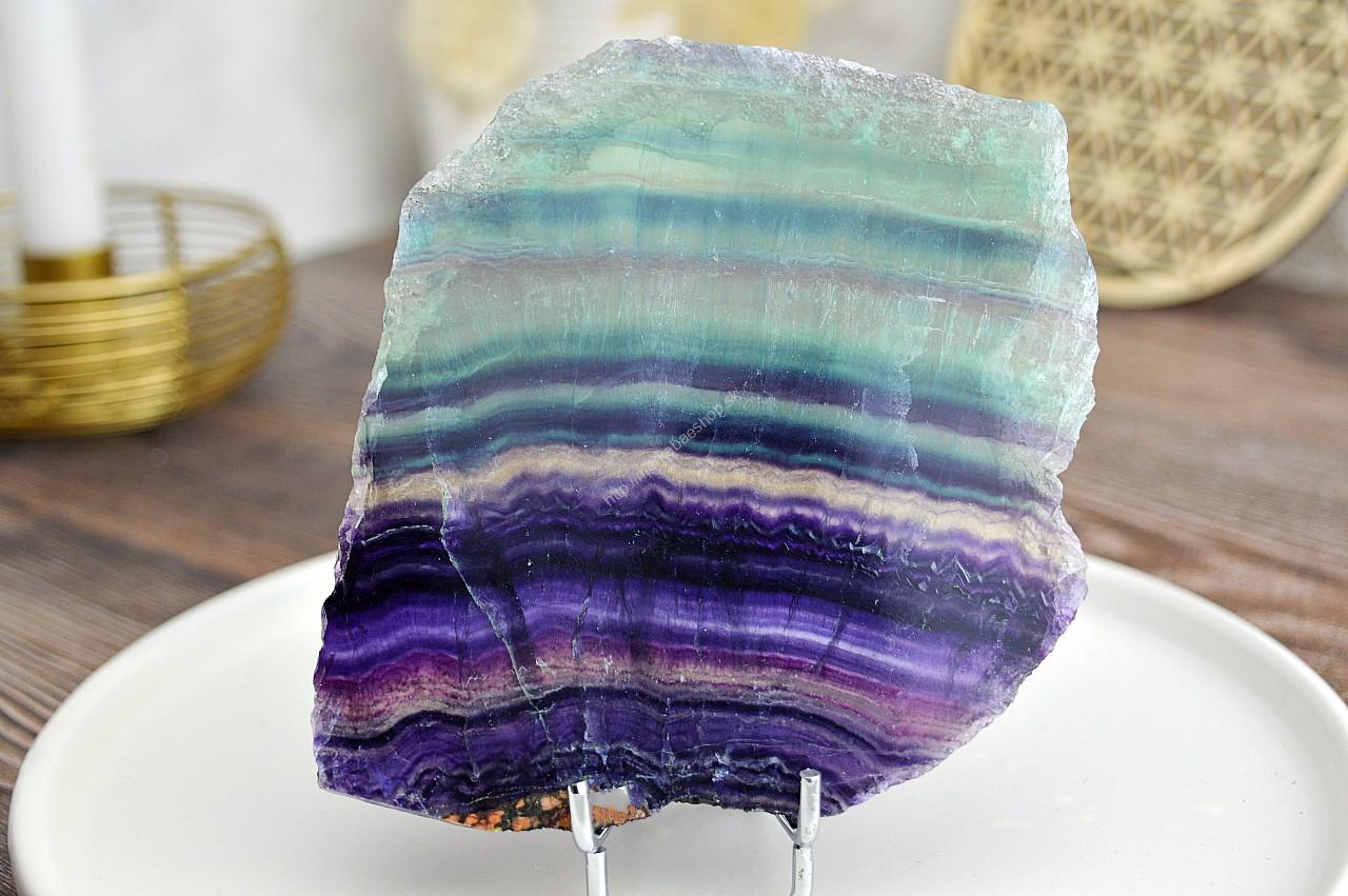 Plát FLUORIT DÚHOVÝ #2 Jasná myseľ, sústredenie, Uvoľnenie, Božskosť AAA Kvalita