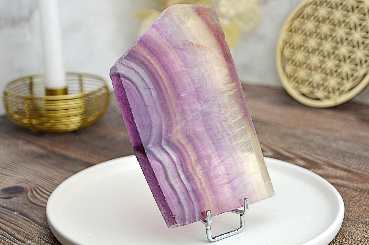 Plát FLUORIT DÚHOVÝ #3 Jasná myseľ, sústredenie, Uvoľnenie, Božskosť AAA Kvalita – Obrázok 3