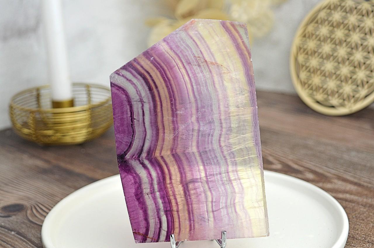 Plát FLUORIT DÚHOVÝ #3 Jasná myseľ, sústredenie, Uvoľnenie, Božskosť AAA Kvalita