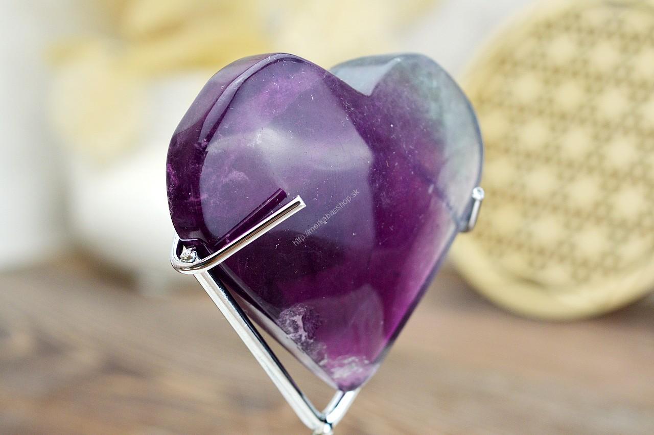 Srdce FLUORIT DÚHOVÝ #1 Jasná myseľ, sústredenie, Uvoľnenie, Božskosť – Obrázok 2