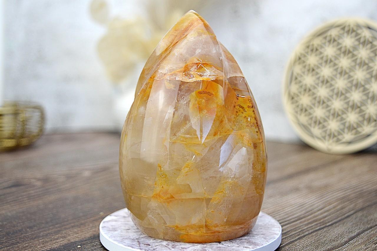 Energetická Špirála KRIŠTÁĽ S HEMATITOM/HEMATOIT #1 – Energia, Ochrana, Rovnováha, Nové začiatky EXTRA KVALITA