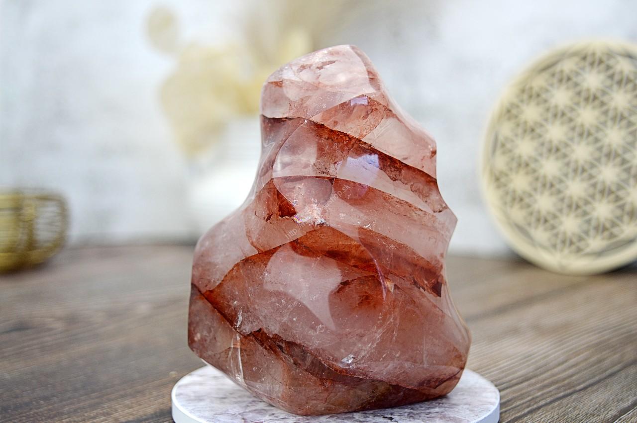 Energetická Špirála KRIŠTÁĽ S HEMATITOM/HEMATOIT #2 – Energia, Ochrana, Rovnováha, Nové začiatky EXTRA KVALITA