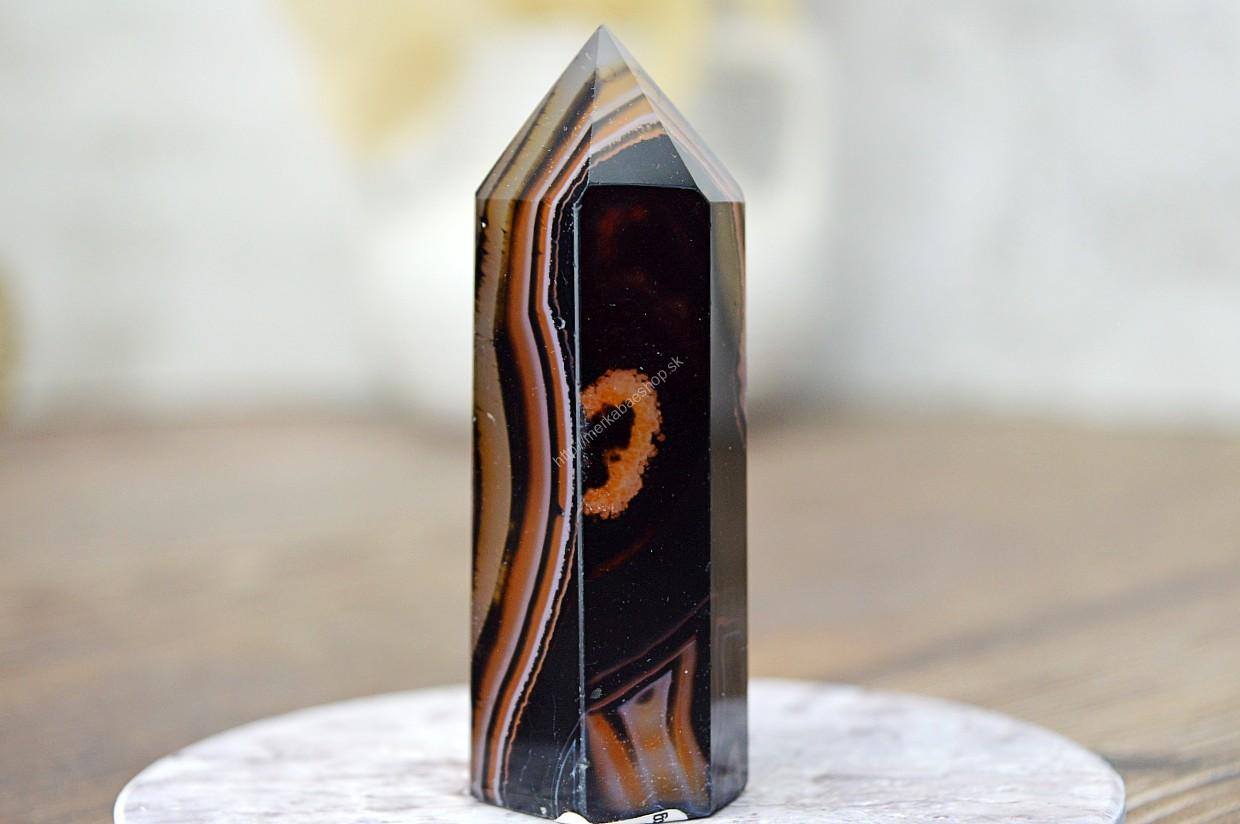 Generátor/Obelisk ACHÁT ČIERNY #1- Ochrana, Rovnováha, Uzemnenie