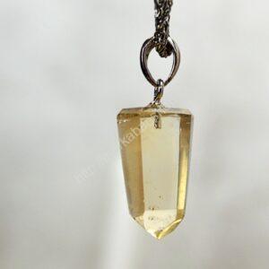 prívesok Prírodný CITRÍN DOW Obelisk Kristovho Vedomia #2 – Hojnosť, Radosť, Šťastie, Zdravé trávenie, Znižuje Strach a Obavy