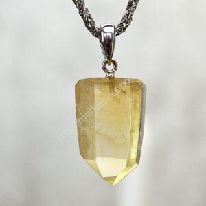 prívesok Prírodný CITRÍN DOW Obelisk Kristovho Vedomia #6 – Hojnosť, Radosť, Šťastie, Zdravé trávenie, Znižuje Strach a Obavy