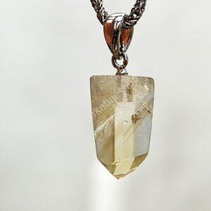 prívesok Prírodný CITRÍN DOW Obelisk Kristovho Vedomia FANTÓM #7 – Hojnosť, Radosť, Šťastie, Zdravé trávenie, Znižuje Strach a Obavy