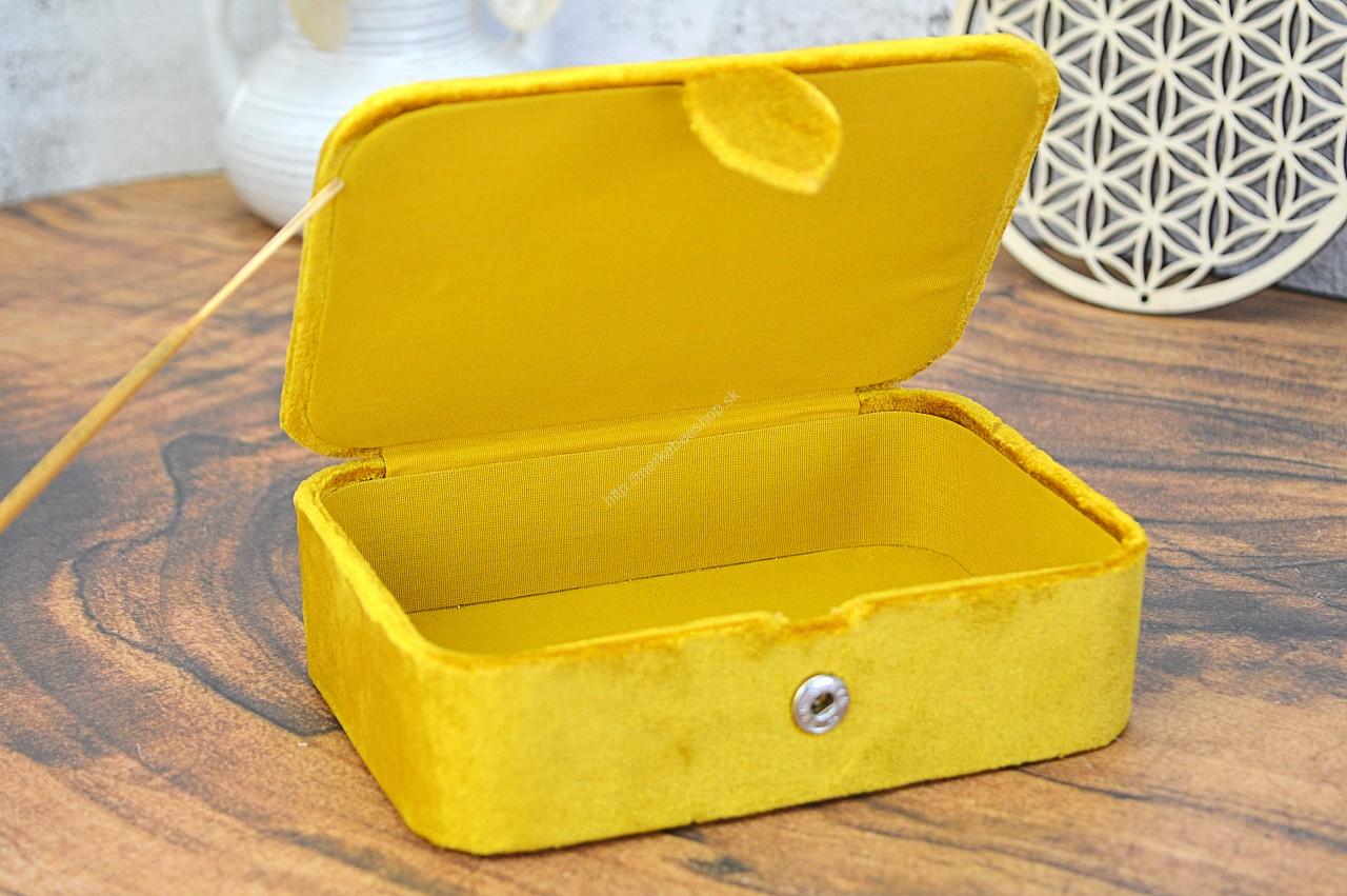 Zamatová Šperkovnica SLNKO podšité na Šperky, Náramky, Kozmetiku, Osobné Kryštály.... – Obrázok 3