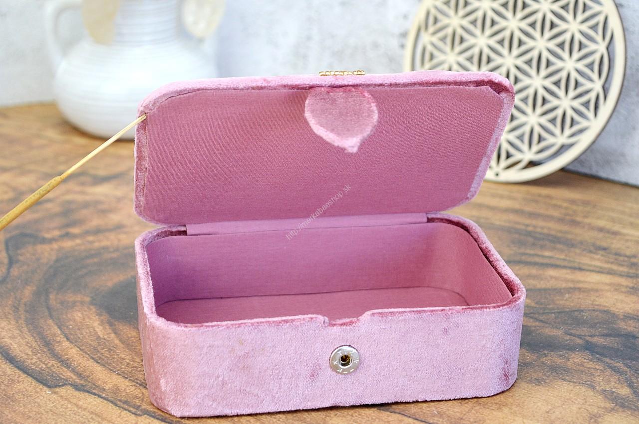 Zamatová Šperkovnica STROM ŽIVOTA podšité na Šperky, Náramky, Kozmetiku, Osobné Kryštály.... – Obrázok 4