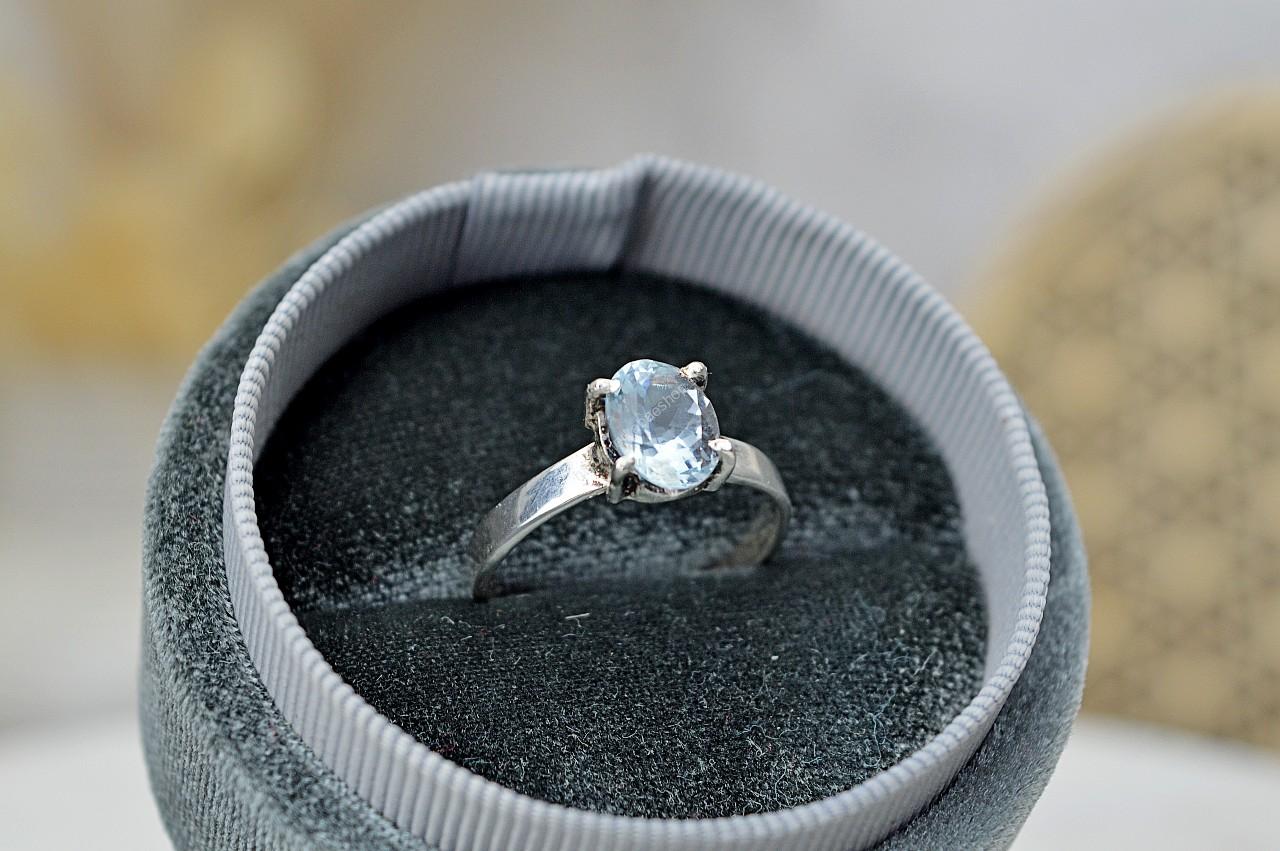 Strieborný prsteň AKVAMARÍN briliant #1 – Energetický štít Aury, Upokojenie, Komunikácia, Uvoľnenie starých vzorcov – Obrázok 3