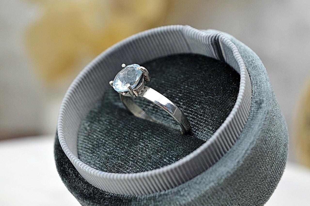 Strieborný prsteň AKVAMARÍN briliant #1 – Energetický štít Aury, Upokojenie, Komunikácia, Uvoľnenie starých vzorcov