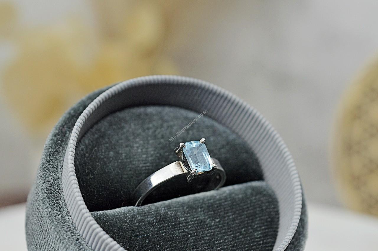 Strieborný prsteň AKVAMARÍN briliant #2 – Energetický štít Aury, Upokojenie, Komunikácia, Uvoľnenie starých vzorcov – Obrázok 3