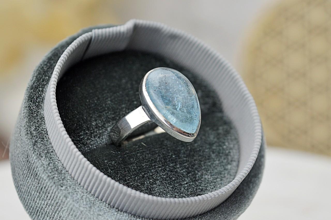 Strieborný prsteň AKVAMARÍN #3 – Energetický štít Aury, Upokojenie, Komunikácia, Uvoľnenie starých vzorcov – Obrázok 3